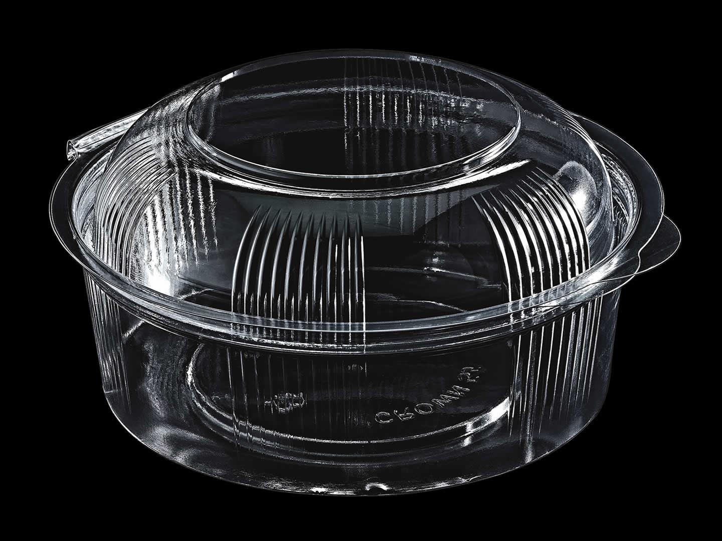 >1070cc Rounded Hinged Lid Food Container