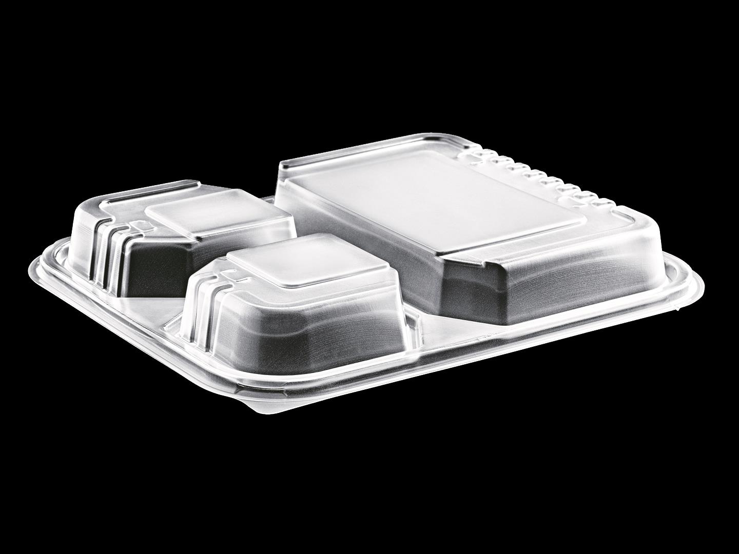 >3 Compartment MicroWaveable Meal Container Lid
